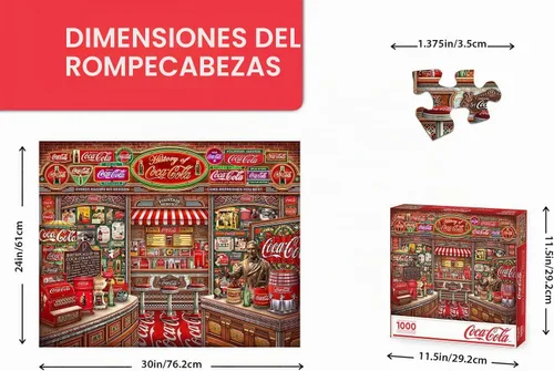 Vista 3 de Springbok Rompecabezas de 1000 piezas Historia de la Coca-Cola, fabricado en Estados Unidos