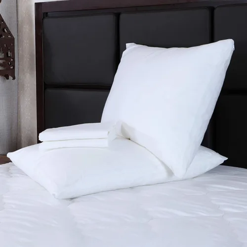 Vista 7 de Protectores de almohada de algodón con cremallera, fundas de almohada hipoalergénicas, fundas de almohada con cremallera, tamaño estándar 20 x 26