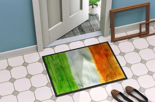 Vista 4 de Caroline's Treasures BB5753MAT - Tapete con diseño de bandera irlandesa en madera de 18 x 27 pulgadas, para interiores y exteriores, para entrada