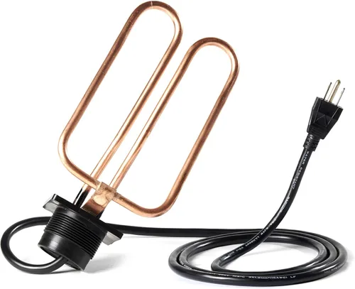 Vista 2 de Farm Innovators DPH-15 - Calentadores de tanque de agua para exteriores, tapón de drenaje de tanque de ganado, descongelante de agua diseñado