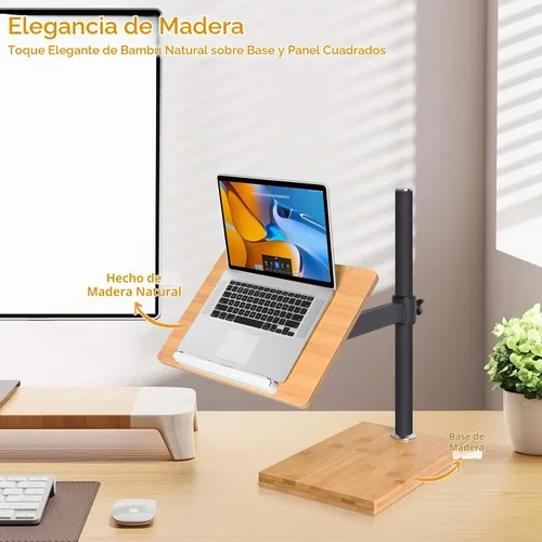 Vista 5 de wishacc Soporte de libro ajustable para lectura, soporte ergonómico de lectura de libros de escritorio con ajuste de altura y ángulo, soporte