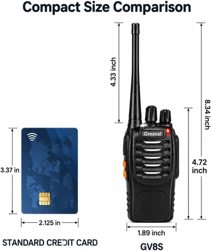 Vista 9 de Walkie Talkies de largo alcance, paquete de 6, recargable de 16 canales