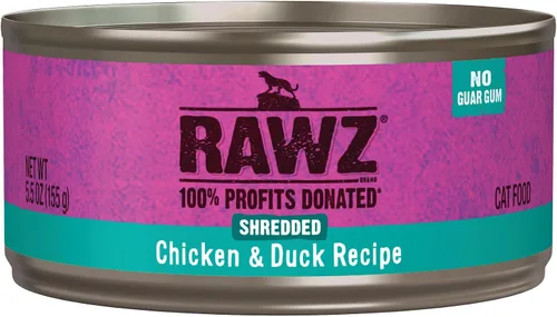 Vista 11 de Rawz Natural Premium - Alimento húmedo enlatado triturado para gatos, hecho con ingredientes de carne reales, sin BPA ni encías, latas de 5.5 onzas