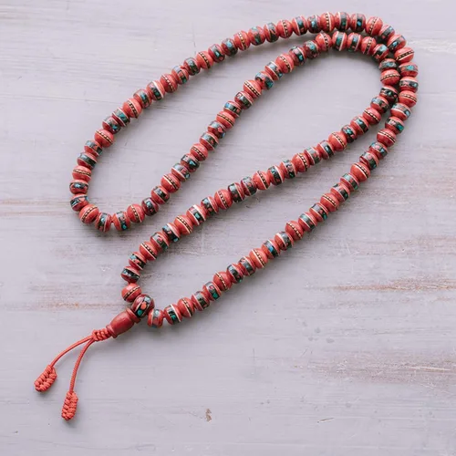 Vista 3 de BLUE BOHO DESIGNS. Collar Mala con piedras curativas para meditación
