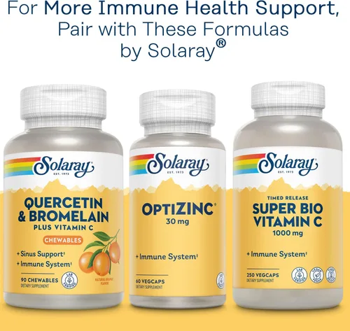 Vista 7 de SOLARAY EMIQ Quercetina activada, sinusal, apoyo para la salud respiratoria e inmunológica, absorción mejorada, 30 porciones, 30 cápsulas vegetales