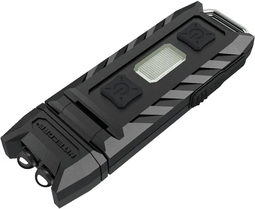 Vista 5 de Paquete: Nitecore THUMB LEO 45 lúmenes LED/UV USB recargable cabeza inclinable luz de trabajo (blanco/rojo) y cable de carga USB