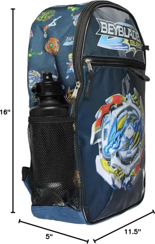 Vista 9 de Intimo Juego de 5 cajas de almuerzo con mochila escolar, Beyblade Burst 5pc, Classic