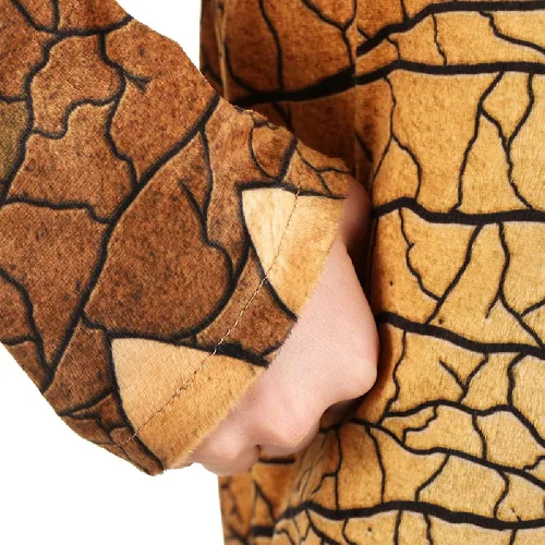Vista 5 de Quenny Disfraz de dinosaurio de Halloween para niños, disfraz de cosplay de estegosaurio, overol con capucha.