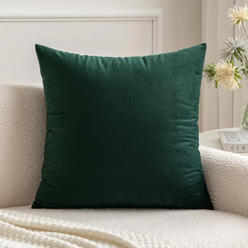 Vista 7 de MIULEE Funda de almohada de terciopelo suave, de lujo, decorativa, de Navidad, funda de cojín rectangular, decoración del hogar para sofá Verde