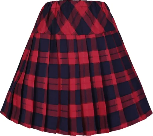 Vista 2 de Falda plisada a cuadros con cintura elástica para mujer, minifalda de uniforme escolar