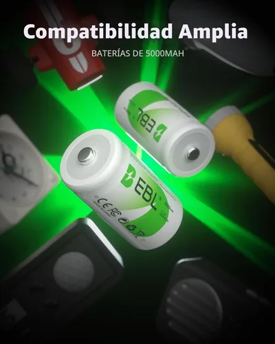Vista 7 de EBL, pilas recargables C de alta energía de 5000 mAh Ready2Use, 4