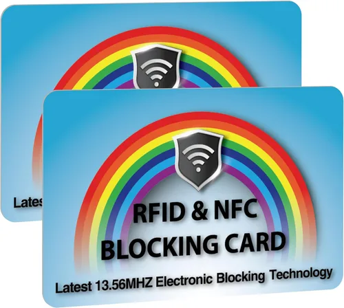 Vista 20 de SaiTech IT Paquete de 5 Tarjetas de Bloqueo RFID, Una Tarjeta Protege Toda la Billetera y Cartera, Protector de Tarjetas de Débito y Crédito