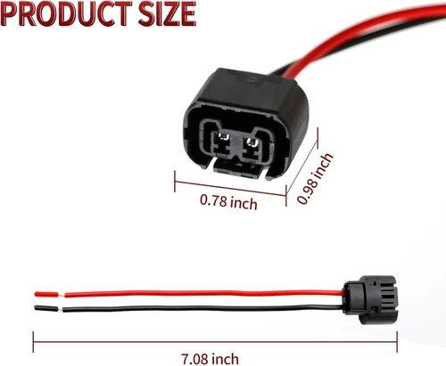 Vista 2 de Saihisday 5202 PS24W H16 Cable hembra Pigtail Dos Arnés de luz antiniebla Conector Enchufe (PS24W 5202 H16)