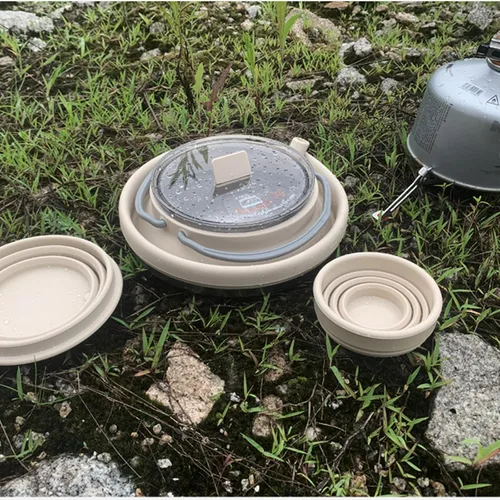 Vista 9 de Hervidor portátil plegable para camping, cafetera para senderismo, viajes y exteriores, 1.5 L