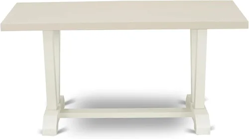 Vista 3 de East West Furniture VT026 Mesa de comedor estilo V – una mesa de cocina rectangular con patas elegantes, 36 x 60 pulgadas, multicolor