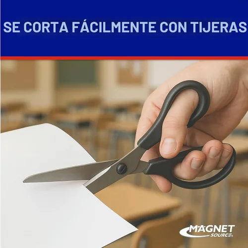 Vista 4 de Lámina magnética flexible de vinilo blanco, de 0,030 in de grosor, 12 in de ancho y 24 in de largo (paquete de 1)