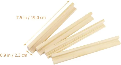 Vista 4 de Toddmomy 4 piezas de soporte de madera bandejas de dominó para azulejos juegos familiares Mostrar base mahjong suministros Natural Domino bandejas