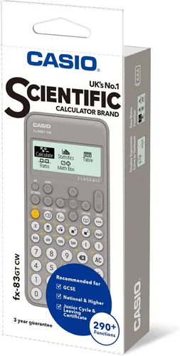 Vista 3 de Casio fx-83GTCW Gris Calculadora científica