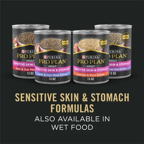 Vista 9 de Purina Pro Plan Comida para perros con piel sensible y estómago sensible Fórmula de harina de cordero y avena, bolsa de 4 libras