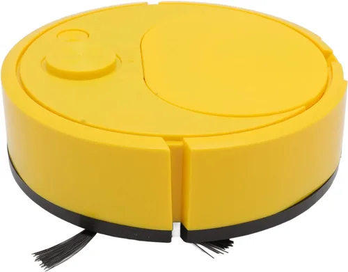 Vista 2 de Robot Aspirador Multifuncional Carga USB Mini Robot de Barrido Inteligente para Pisos de Madera Azulejos Alfombra (Amarillo) Roboticvacuumcleaner