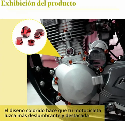 Vista 4 de ZKFAR 30 tapas de rosca para modificación de motocicleta, 4 tamaños, impermeables, duraderas, de metal, accesorios de decoración de tuercas