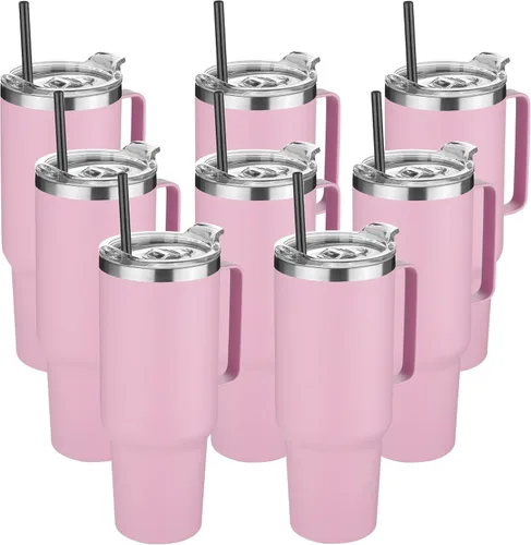 Vista 28 de Hasle Outfitters - Vaso de acero inoxidable de 40 onzas con asa, juego de vasos térmicos aislados al vacío, taza de viaje reutilizable de doble