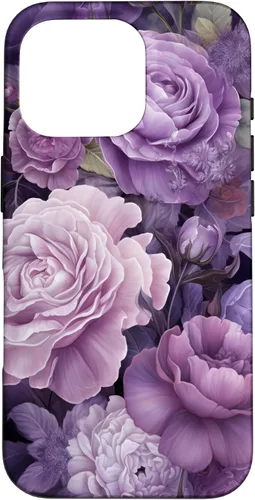 Vista 20 de Elegant Blush Pink And Purple Vintage Floral Rose And Peony Case for iPhone 16