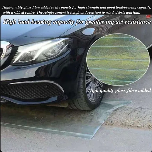 Vista 7 de Hoja para techos de policarbonato, paneles transparentes de luz solar, alta capacidad de carga, resistente a los impactos, fácil de doblar y cortar