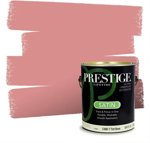 Vista 140 de Prestige Paints Pintura exterior e imprimación en uno, 1 galón, plano, coincidencia comparable de Valspar* Amber Rose*