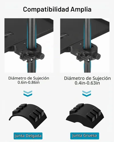Vista 4 de InnoGear Bandeja de soporte de micrófono con clip en la bandeja de soporte