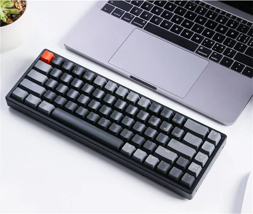 Vista 5 de Keychron Teclado compacto K6 de 68 teclas, teclado mecánico inalámbrico Bluetooth/con cable con marco de aluminio retroiluminado LED RGB compatible
