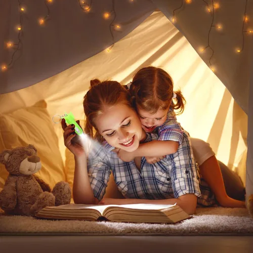 Vista 6 de 100 mini linternas de helicóptero, linterna LED de cohete, mini linternas a granel, linterna LED colorida, linternas pequeñas para niños, mini