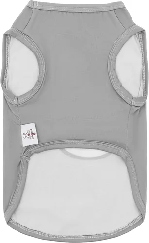 Vista 3 de CuteBone Paquete de 2 camisas para perros, ropa suave para mascotas, chaleco de verano transpirable para cachorros pequeños y ropa elástica