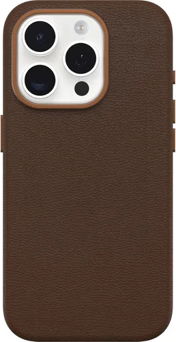 Vista 19 de OtterBox Funda protectora de piel para iPhone 15 Symmetry Series Cactus para MagSafe, color negro ASH (negro), delgada, premium, funda protectora