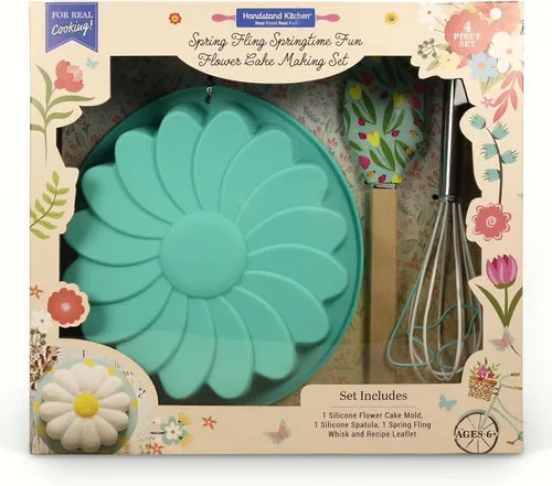 Vista 8 de Handstand Kitchen Spring Fling Blooming - Juego de 6 piezas para hornear con recetas Dishwasher Safe, Family Activity, Sturdy for Everyday Use