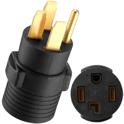 Vista 18 de Kanayu Adaptador de Secadora de 30 Amperios Compatible con Nema 6-50p a 10-30r Adaptador de Enchufe Macho de 3 Clavijas a Receptáculo Hembra de 3