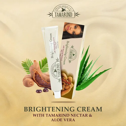 Vista 5 de Extracto orgánico de tamarindo, crema iluminadora de la piel, 1.7 fl oz / 1.7 fl oz, crema de manchas oscuras para manos, nudillos, cuerpo, cara