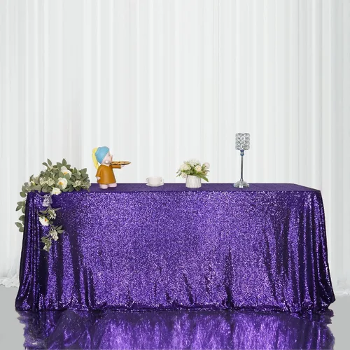 Vista 30 de Mantel cuadrado de lentejuelas negro brillante de Eternal Beauty, para decoración de bodas, fiestas, cumpleaños, baby shower, Navidad, 48"x48