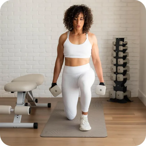 Vista 10 de WeGym SafeGrip - Mancuernas cuadradas con asas antideslizantes, pesas libres estéticas para entrenamientos en casa, diseño estable que evita rodar