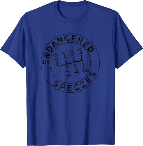 Vista 31 de Endangered Species Stick Shift Manual Transmission Drivers T-Shirt Baby Blue