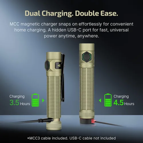 Vista 15 de OLIGHT BatonUltra - Linterna EDC recargable, 1800 lúmenes, 6 modos de luz de bolsillo con luz blanca pura, linternas LED brillantes USB C