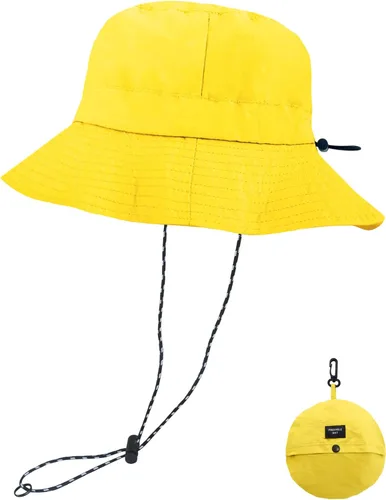 Vista 12 de NPQQUAN Sun Bucket Hats for Woman Men Lightweight Sun Hat Packable Foldable Beige