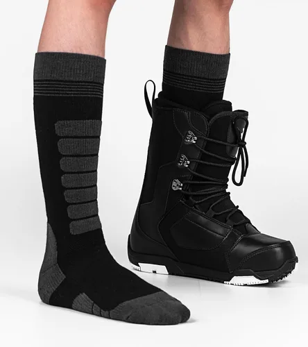 Vista 2 de KEECOW Calcetines de esquí de lana merino para hombres y mujeres, 2 pares, calcetines térmicos cálidos para invierno, snowboard, caza al aire libre