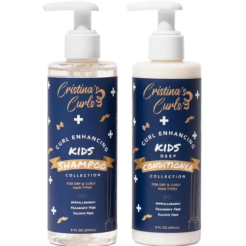 Vista 8 de Cristina's Curls Curl Deep Conditioner para niños: humedad y deslizamiento para desenredar y suavizar