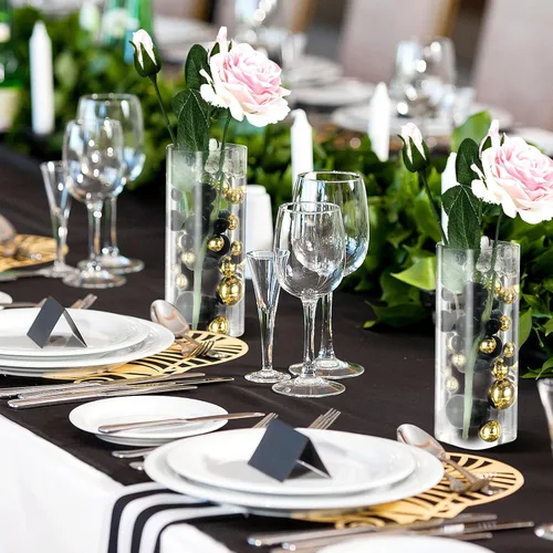 Vista 5 de Hicarer 120 cuentas flotantes sin agujero para jarrón, centros de mesa, soporte para cepillo, cuentas de agua redondas de imitación para bricolaje