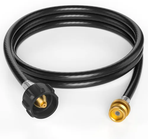 Vista 7 de Manguera adaptadora de propano de 4 pies para tanques de 20 libras, convertidor de 20 libras a 1 libra con ajuste QCC1, se adapta a estufa Coleman