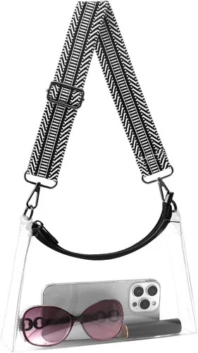 Vista 9 de Bolsas transparentes para estadio para mujer, bolso cruzado pequeño
