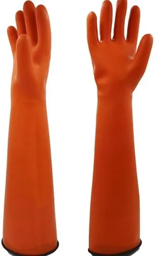 Vista 2 de Guantes impermeables - Guantes reutilizables resistentes para pintura, productos químicos y trabajos con ácido