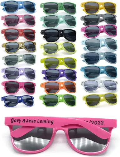 Vista 8 de Gafas de sol de fiesta personalizadas, regalos de boda a granel, regalos para invitados, cumpleaños, licenciatura, graduación, novia, novia, Mezclado