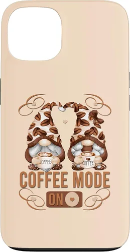 Vista 7 de iPhone 16 Funny Coffee Mode On For Women With Cute Coffee Gnomes Case